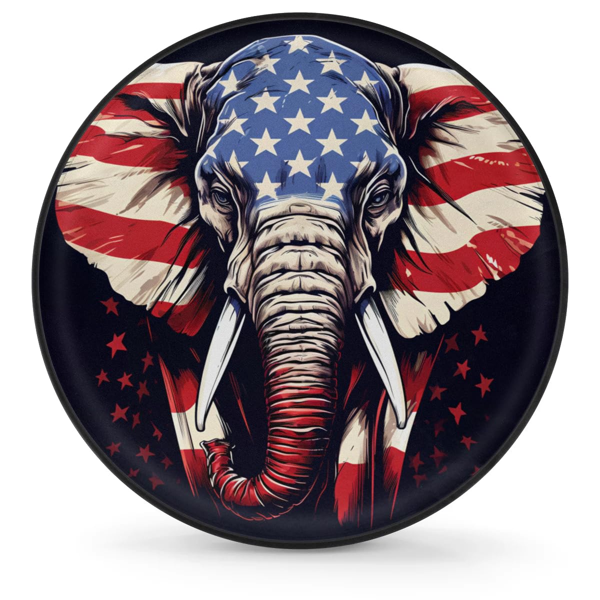 Spare Tire Cover for RV Trailer, American Elephant Tire Covers Universal Fit for Travel Trailer Camper Jeep RV SUV Truck Waterproof Wheel Cover (16 inch for Diameter 29” - 31”),A-1005