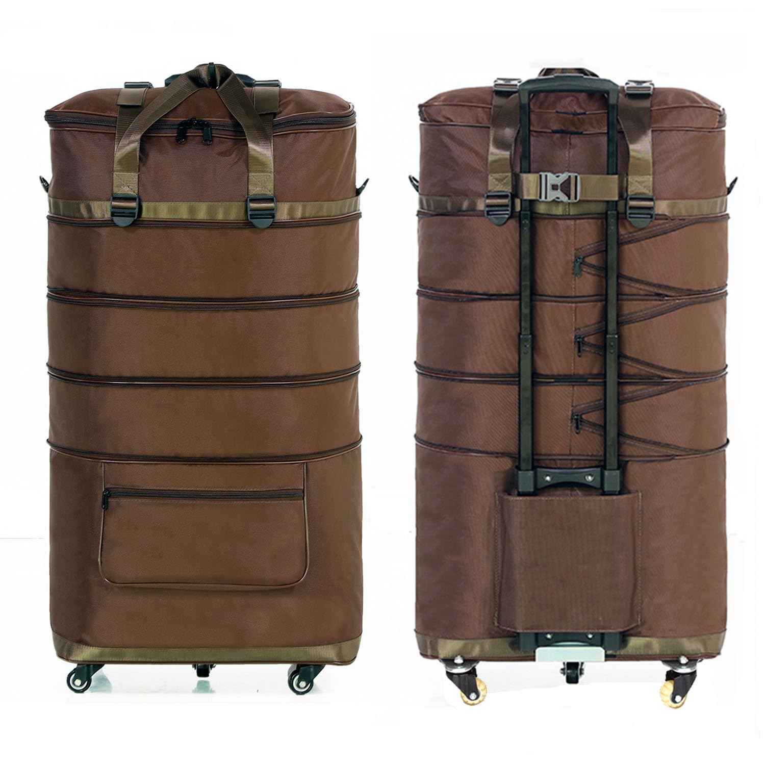 ELDA Expandable Foldable Suitcase Luggage Duffle Bags for Men Women Travel Suitcases with Spinner Wheels Large Capacity Luggage with Trolley