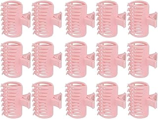 Hot Roller Clips 15pcs Hair Curler Claw Roller Diy Curly Hairstyle Hair Curling Tool For Women Girls Pink[1#]