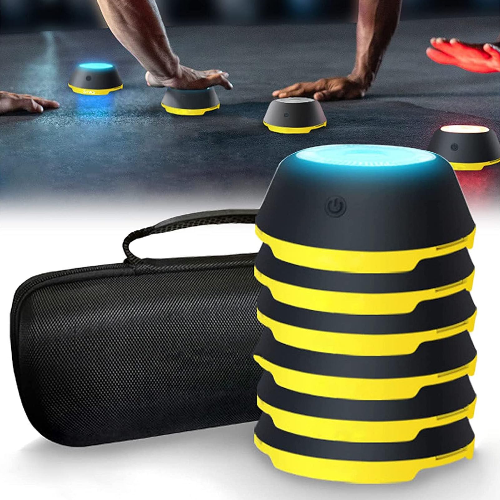 GIZMIT Led Flash Reflex Training Light for Boxing & Martial Arts Sports. Improves Perception, Reaction Times, Speed & Agility, Smart Lamp for Coaches and Individuals in Boxing Gyms,6lights