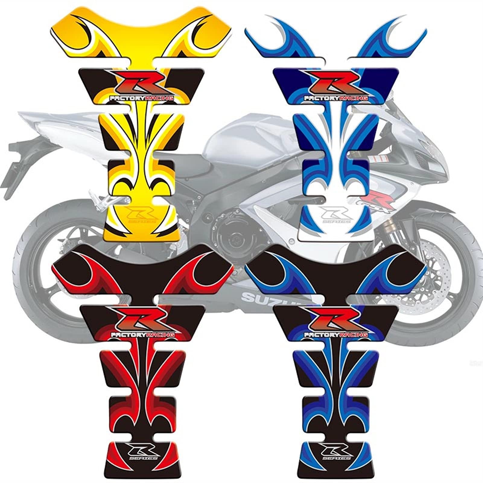 Tankpad Aufkleber Für Suzuki GSX-R 1000 2001–2008 – Anti-Rutsch-Seitenaufkleber Aus Silikon
