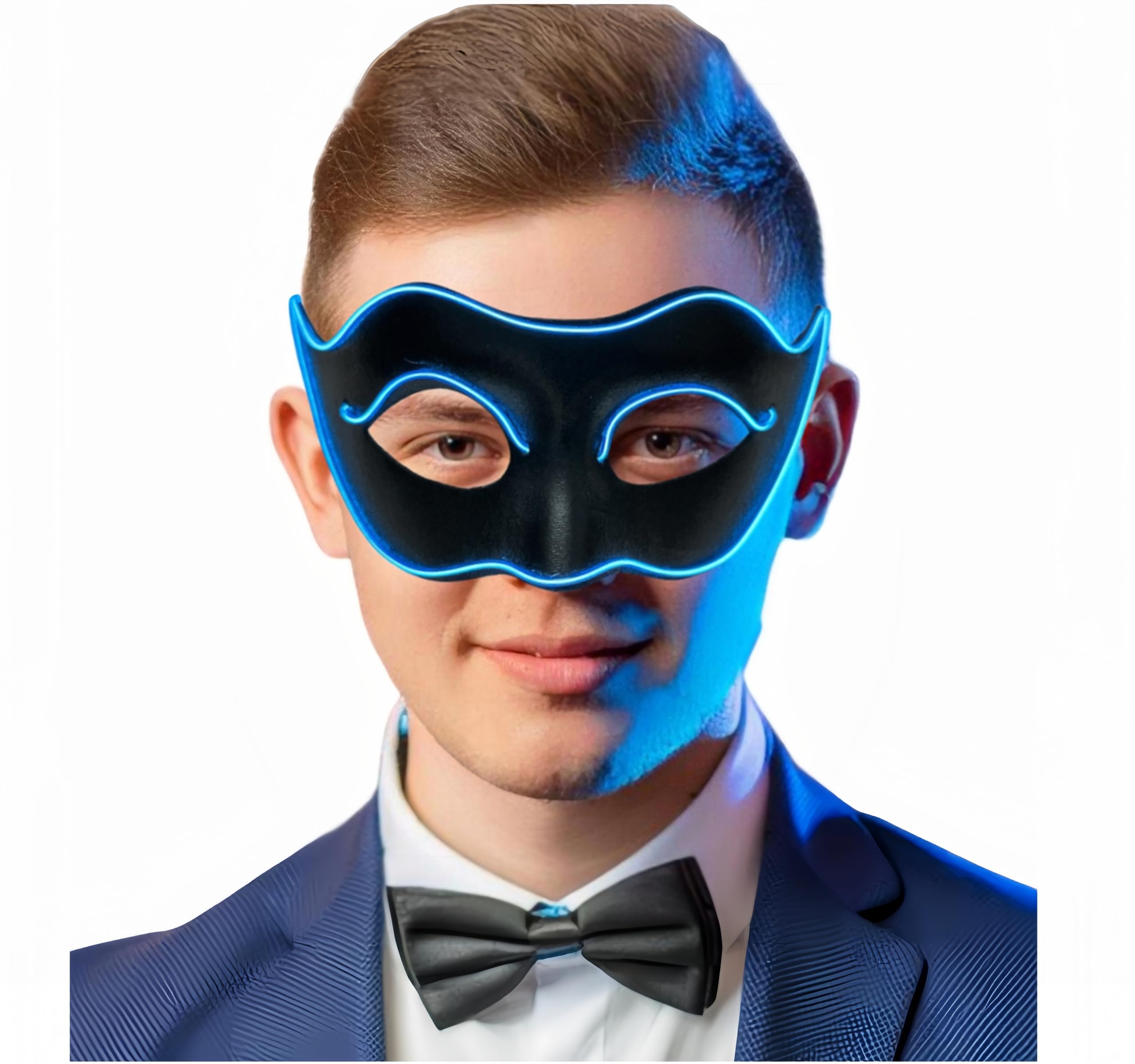 LED Masquerade Mask Flash light-up Halloween Costume Mask For Costume Ball Venetian Party Halloween Party