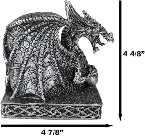 Miniatura 7 de Ebros Gift Shenlong Spirit Dragon Orb - Figura de escritorio de 4.75 pulgadas de alto, accesorio de escritorio de oficina, organizador de bolígrafos