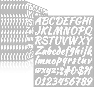 710 Pcs 10 Sheets Letter Stickers,Self Adhesive Waterproof 1 Inch Mailbox Numbers Vinyl Stickers,Alphabet Decals for Water Bottle,Window,Door,Classroom,Car,Laptop,Scrapbook (White, 1 Inch)