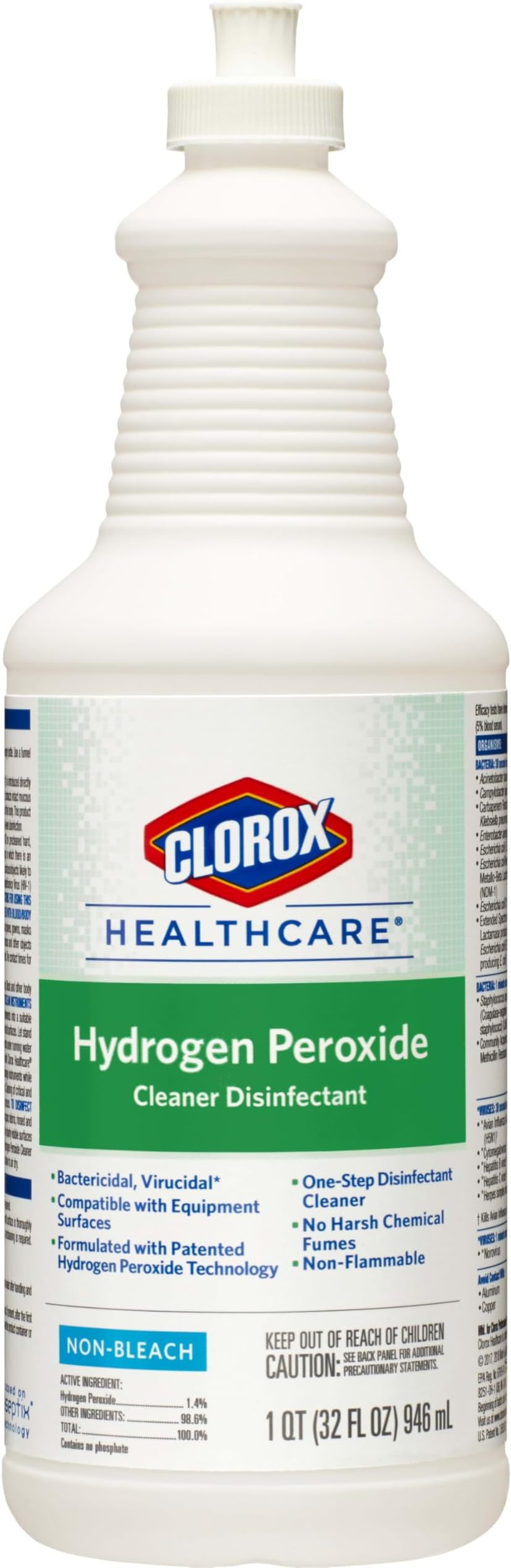 Healthcare Hydrogen Peroxide Cleaner Disinfectant Pull-Top, 32 Ounces