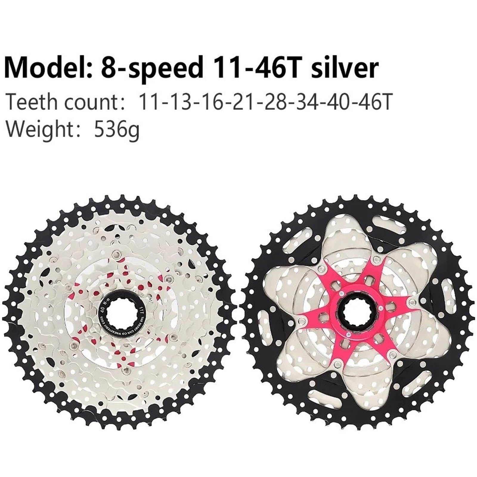 Speed Cassette Pasuje do TTPRO 8V 11-40T/42T/46T kaseta MTB rower 8 prędkości HG zakres wolnobieg zębatka rower górski koło zamachowe