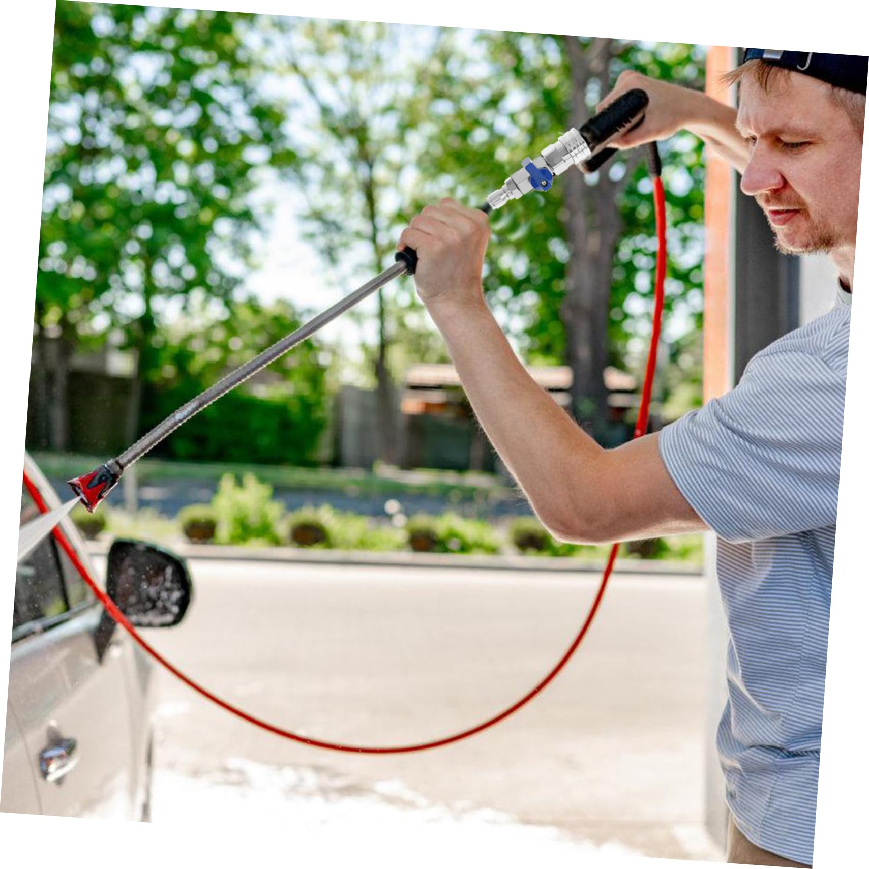 ibasenice Raccordo Valvola Inossidabile per Idropulitrice Connettore Rapido per Pulizia e Giardinaggio Resistente e Versatile per e Professionale