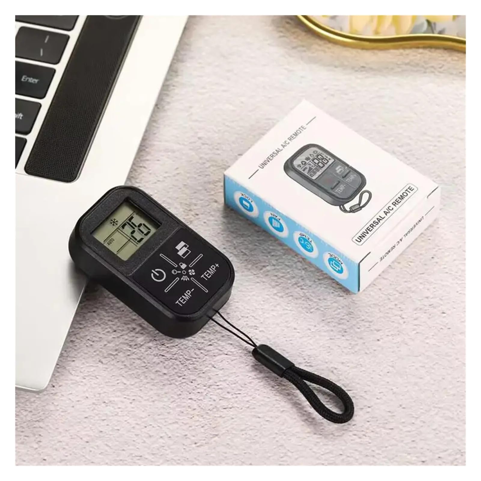 1pc NEW Mini Universal AC Remote Control With Temperature Display CR2032 Battery, Compact Air Conditioner For All Brands(10pcs-regular)