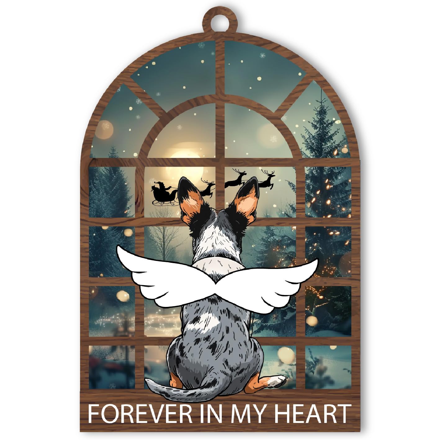 Australian Cattle Dog Christmas Ornament, for Australian Cattle Dog Owner, Lover, Dog Mom Dad, Heeler Memorial Ornament Gift for Loss of Dog