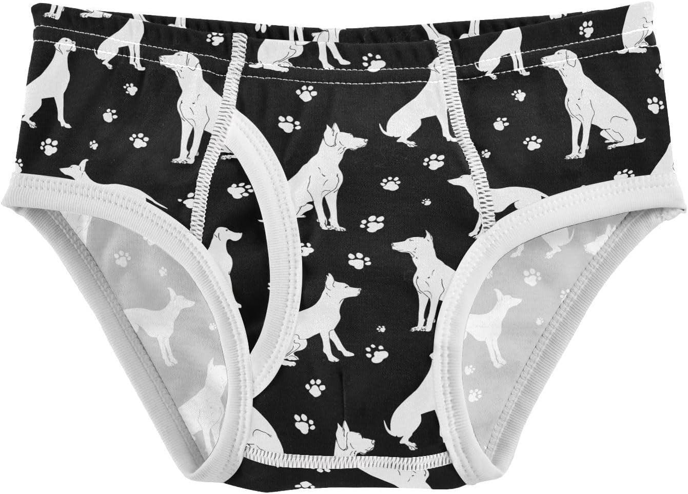 visesunny Boys Training Underwear Doberman Paw Breathe Cotton Potty Briefs Size 2T-8Y for Toddler
