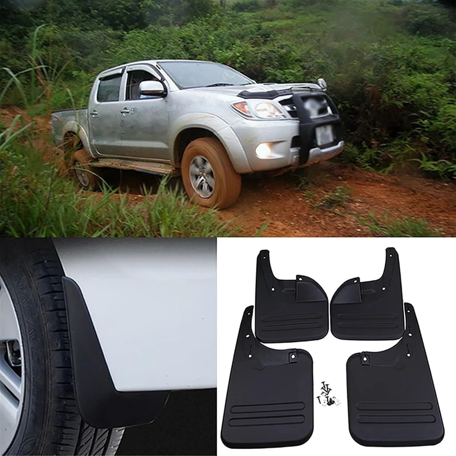Mudguards fenders Kit Wheel Mud Flaps Splash Guards Fit For toyotas Hilux 2006-2014 2WD Replacement Car Accessories 4pcs