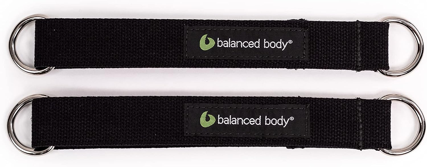 Balanced Body Double D-Ring Loop Handles for Reformer Pilates Workouts, Reformer Accessory, Padded or Cotton Loops, 1 Pair