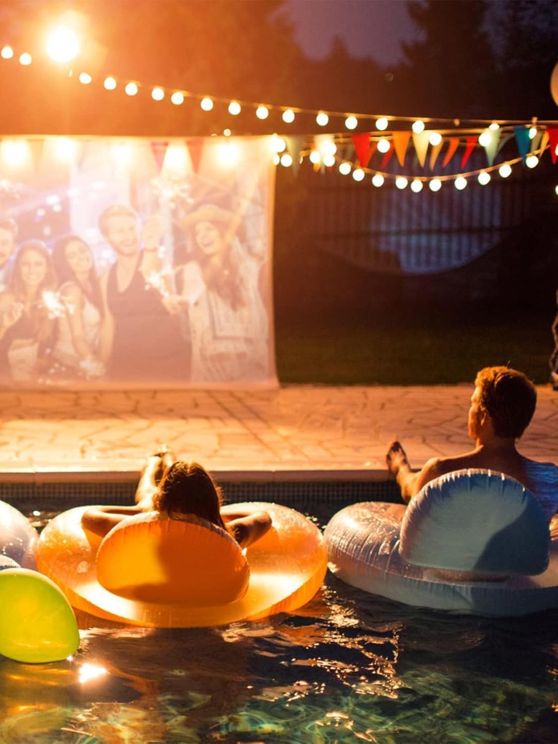 LED Lichterkette Außen Innen 39m IP65 Wasserdicht Verbindbare Lichterketten mit 40 E27 S14 1W LED Glühbirnen für Garten, Balkon, Terrasse, Hochzeit, Party, Weihnachtsbaum 2700K Warmweiß,24V