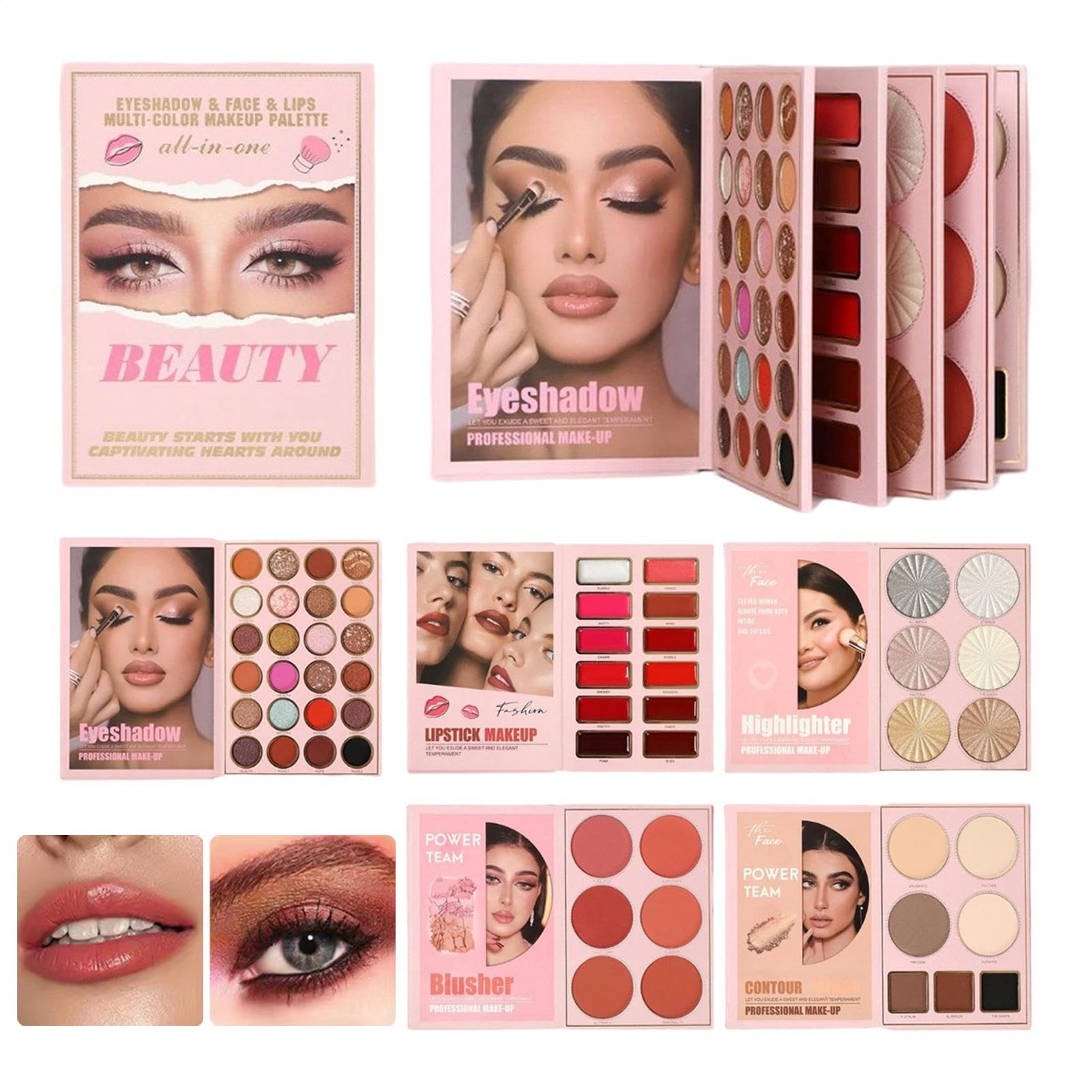 Di Ombretti Trucco 55 Colori Pigmentati Intensi Con Glitter | Palette Trucco Viso E Occhi Colorata Con Blush Per Donne Adolescenti Compleanno Natale Festa Matrimonio Appuntamenti Lavoro