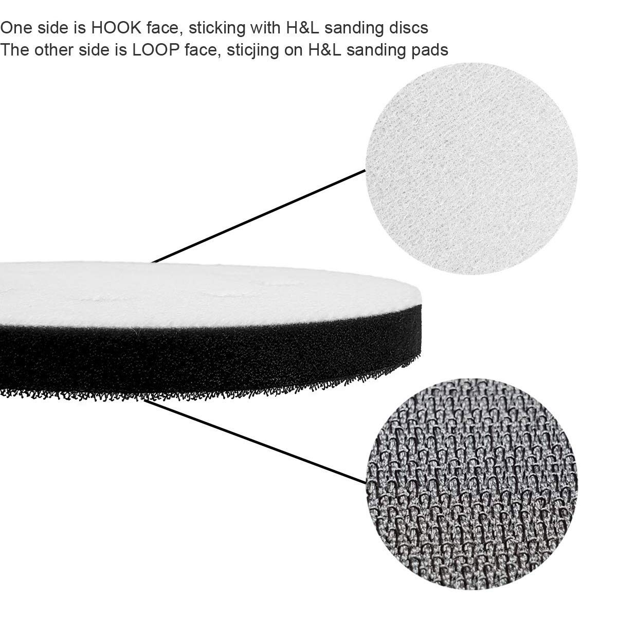 Lot De 2 Tampons D'interface En Mousse Souple 125 Mm - Pour Ponçage Et Polissage Sur Surfaces Courbes