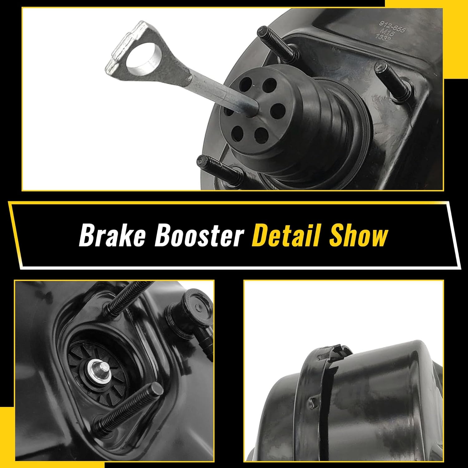 Vacuum Power Brake Booster 54-74826 Compatible with Chevrolet Avalanche 1500 Silverado 1500 Suburban 1500 2500 03-06 For Cadillac Escalade 03-06 For GMC Sierra 1500 Yukon 03-06