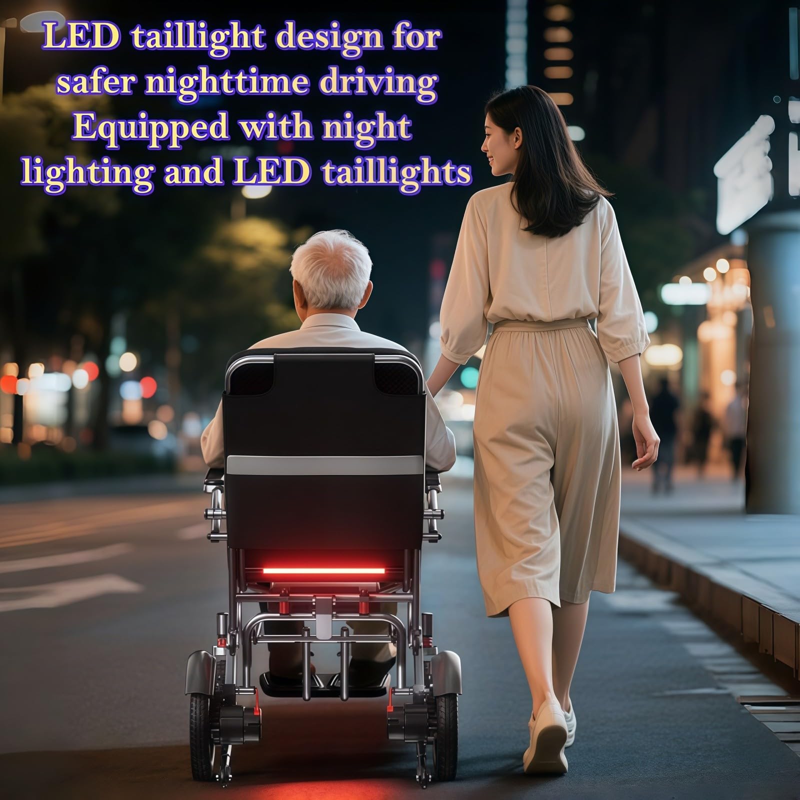 Silla De Ruedas Eléctrica Ultraligera, Plegable, De Aluminio, con Almohadillas Suaves Extraíbles, Peso De 14,9 Kg, Motor Sin Escobillas De 400 W, Adecuada para Personas Mayores