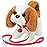 KSABVAIA Plush Saint Bernard Toy Puppy Electronic Interactive Dog - Walking, Barking, Tail Wagging, Stretching Companion Animal for Kids Toddlers
