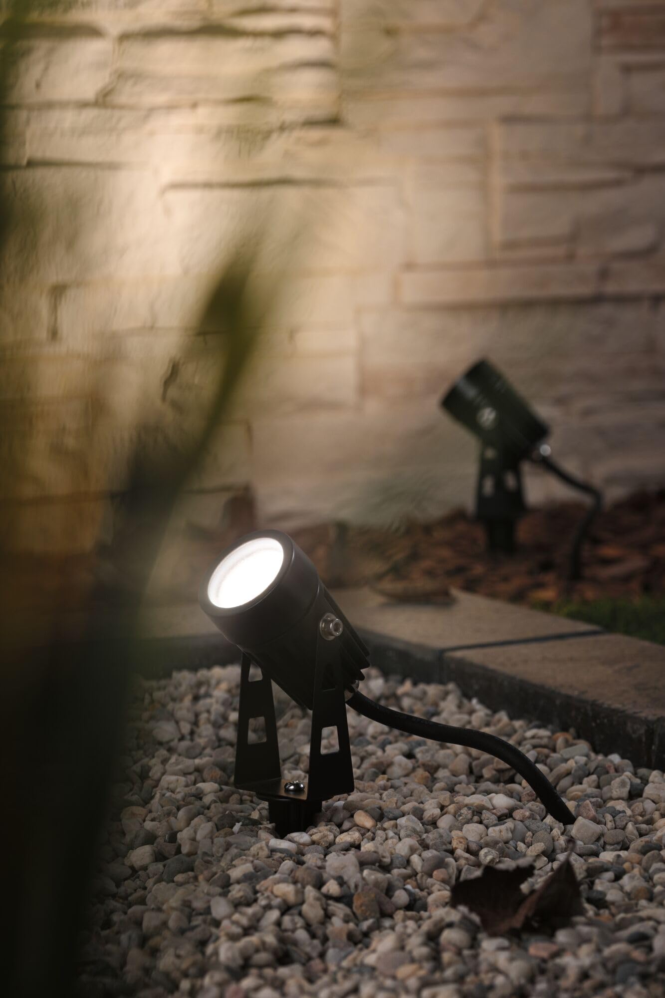 Paulmann 94373 Plug & Shine Projecteur de jardin LED blanc chaud Set de base IP65 3000K 3x3,5W 21VA Noir