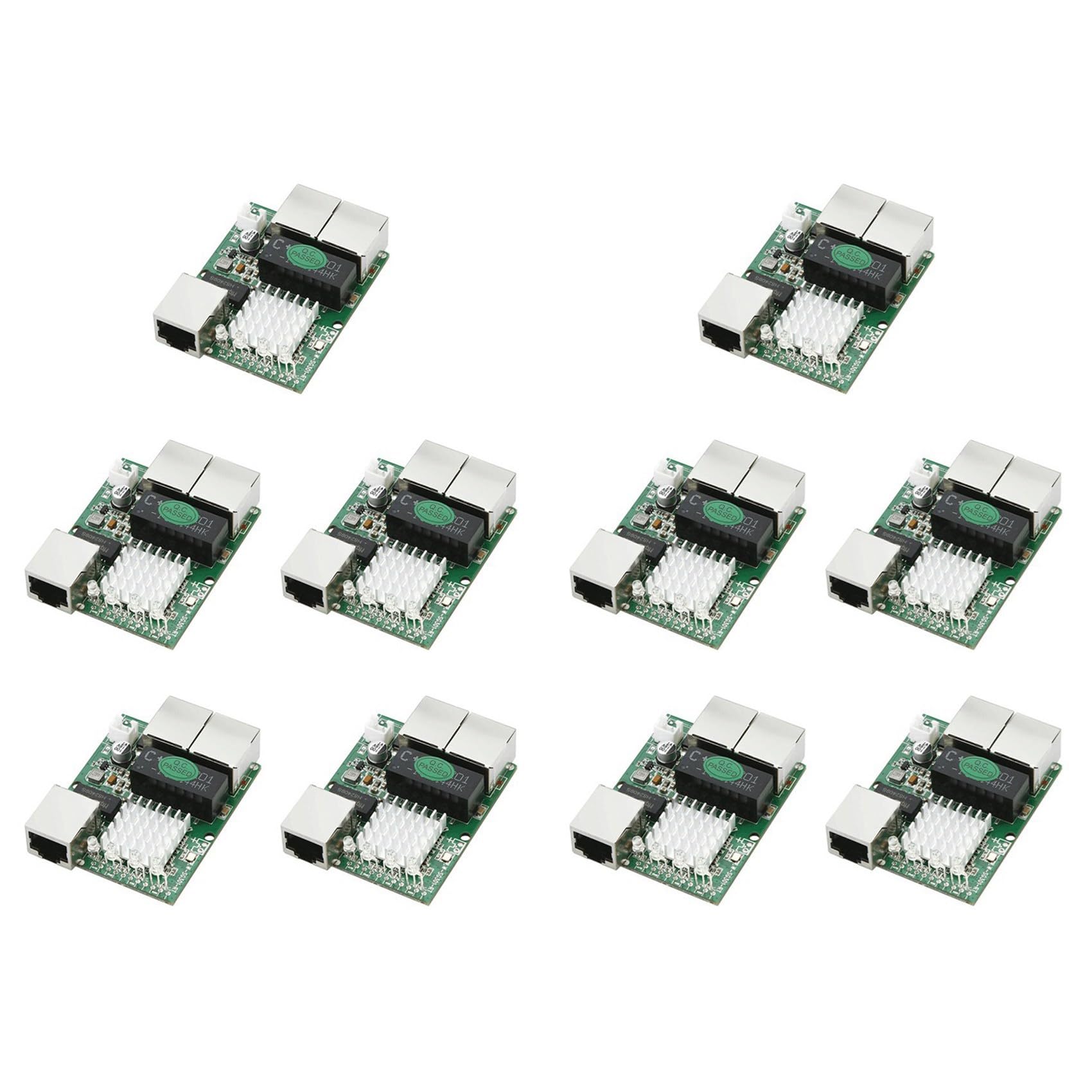10X Przemysłowy Co Najmniej Trzyportowy 1000M Gigabit RJ45 Standardowy Moduł Przełącznika Sieciowego 5V-12V Powered Network Splitter