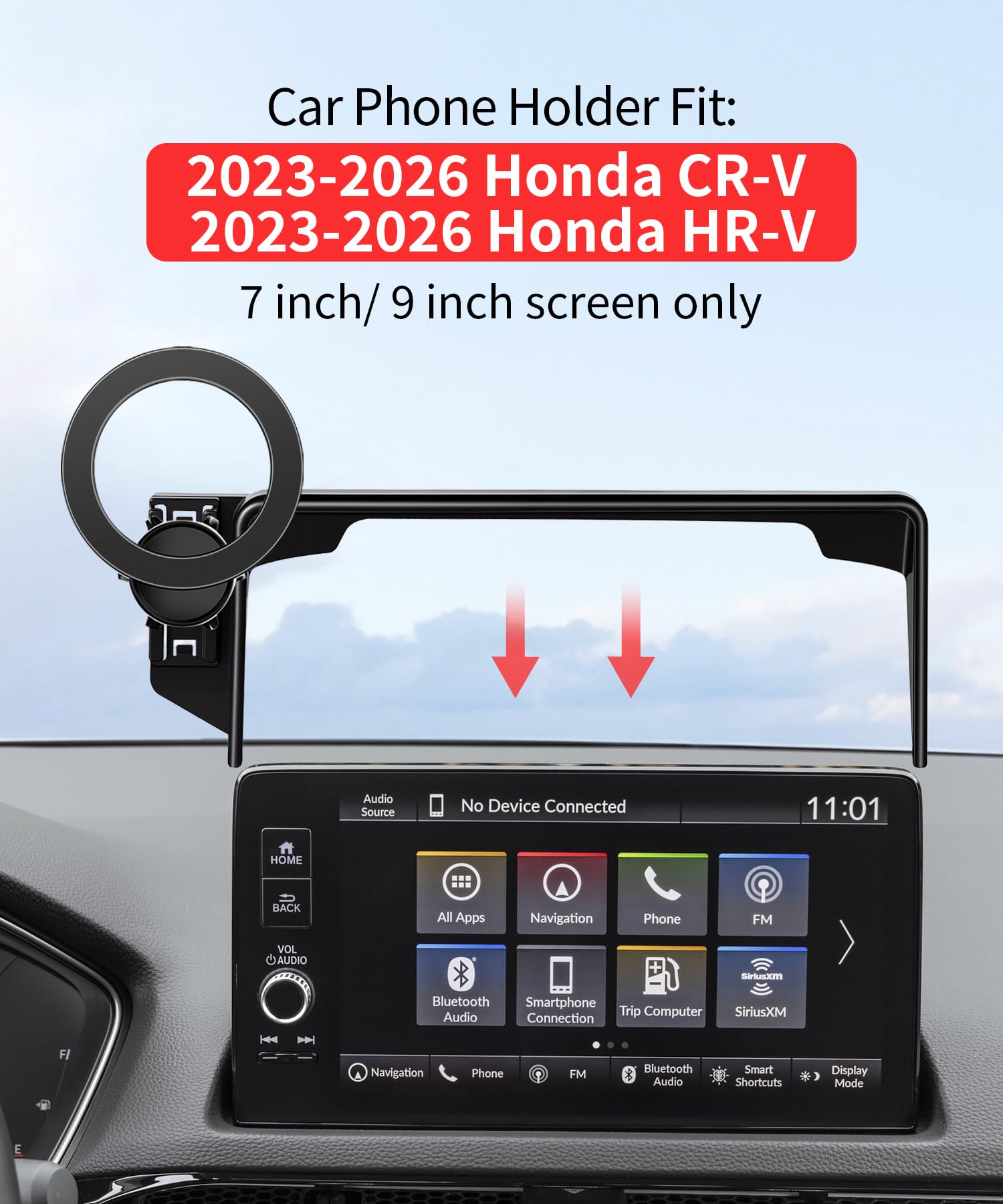 MaserWeller Car Phone Holder For Honda Accord 2023-2025 Accessories 12.3-Inch Screen Fixed Clip, 360° Rotation Phone Mount Compatible With MagSafe, Cell Phone Holder That Does Not Affect Air Vent