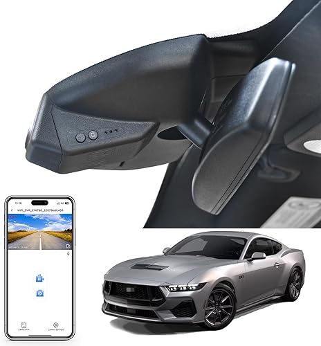 Cámara de tablero 4K para Ford Mustang S550 2018-2023, EcoBoost Premium Convertible GT Premiun Mach Fastback, video UHD 2160P, WiFi y aplicación,