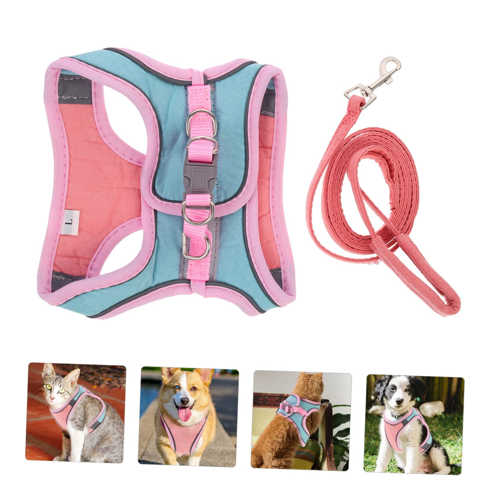 Yardwe 5sätze Einstellbares Katzen Geschirr Mit Reflektierendes Ausbruchsicheres Design Für Kleine Und Mittelgroße Katzen Für Und Teiliges Pastellfarben