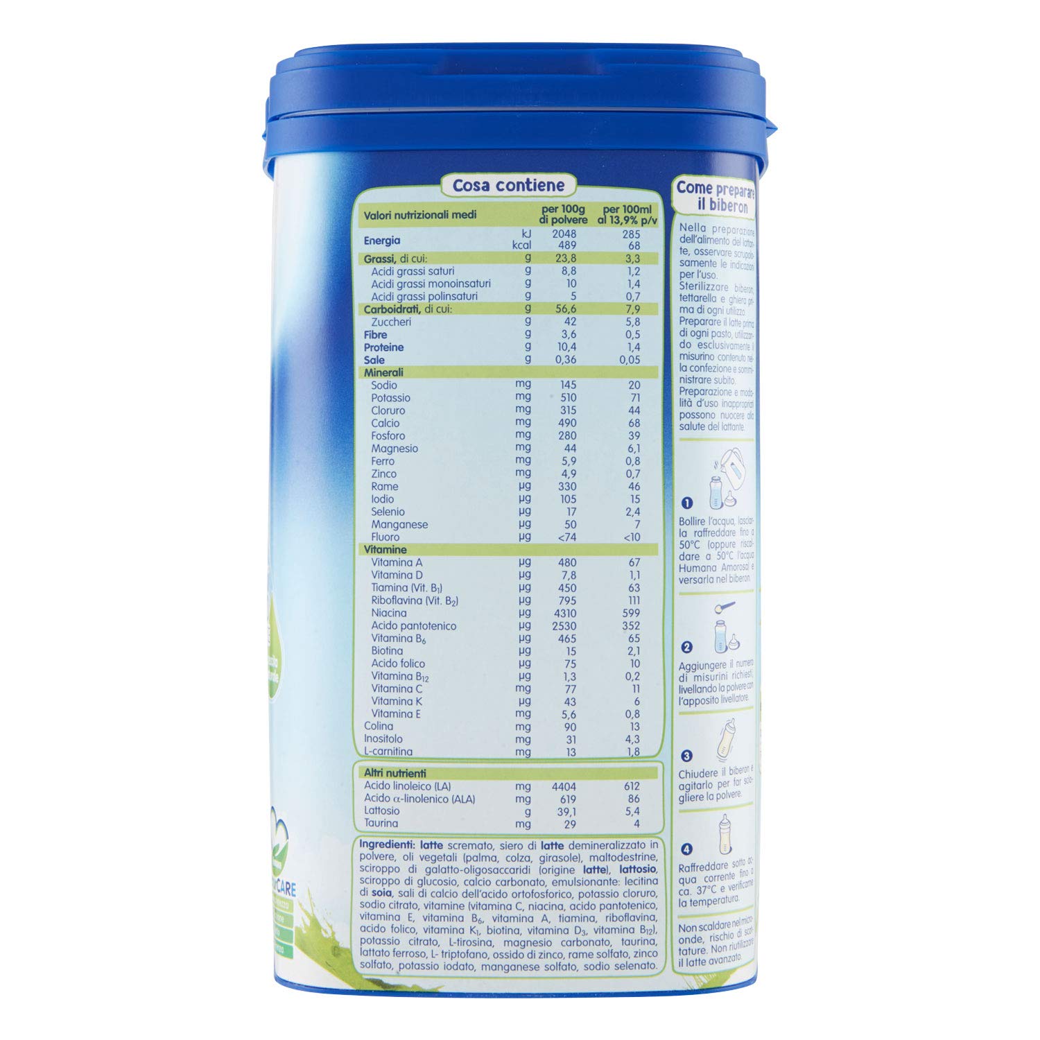Humana Latte Integratore Alimentare Di Proseguimento In Polvere, 6 Mesi, No 2, Pro Balance Color Standard 800 Gr