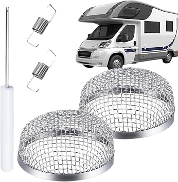 RV Furnace Vent Screen, Stainless Steel RV Furnace Vent Cover, Auto Parts & Accessories for Motorhome Camping Parking Kitchen Living Space Hot Day
