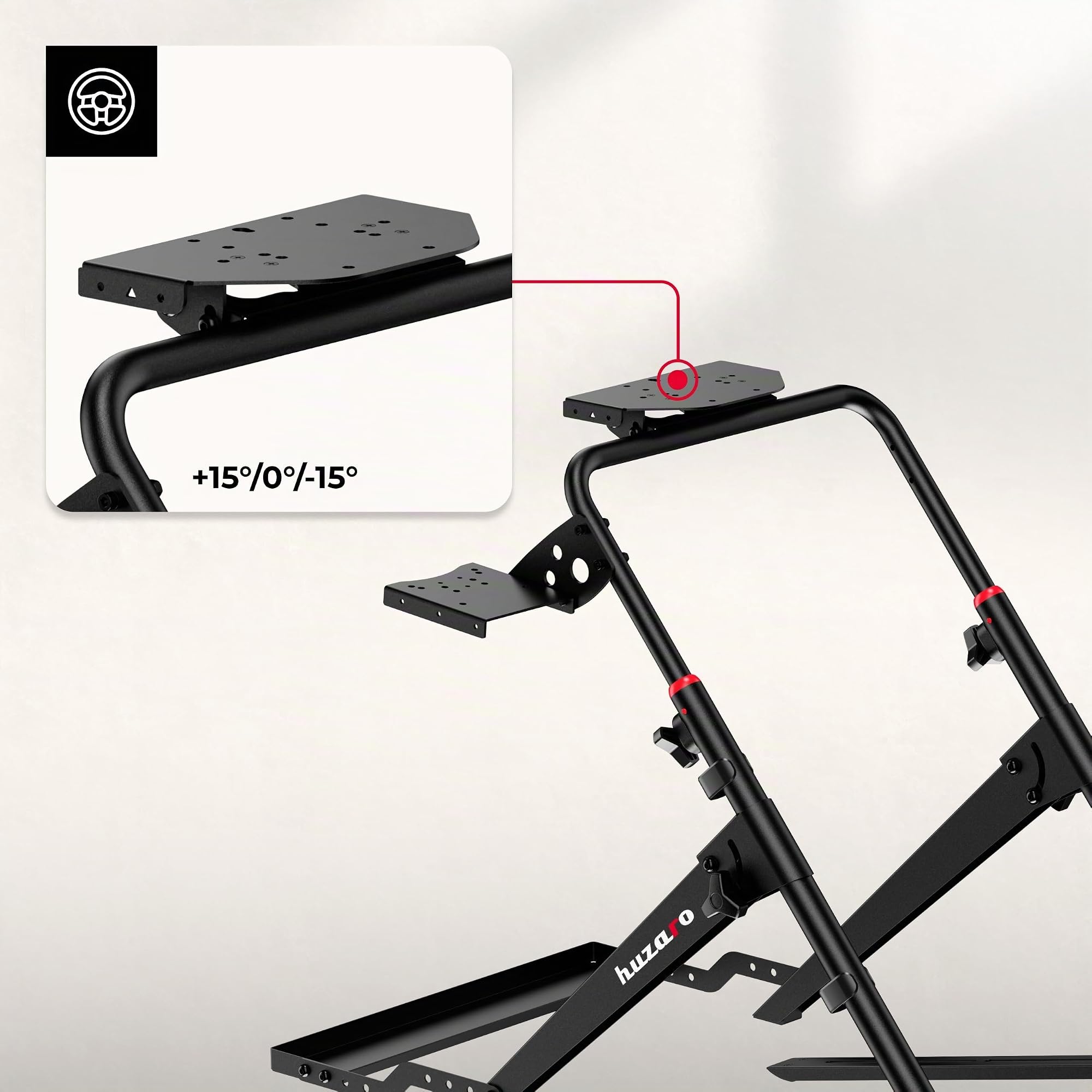 huzaro Speed 4.0, Support de volant réglable, Hauteur 65,3-82 cm