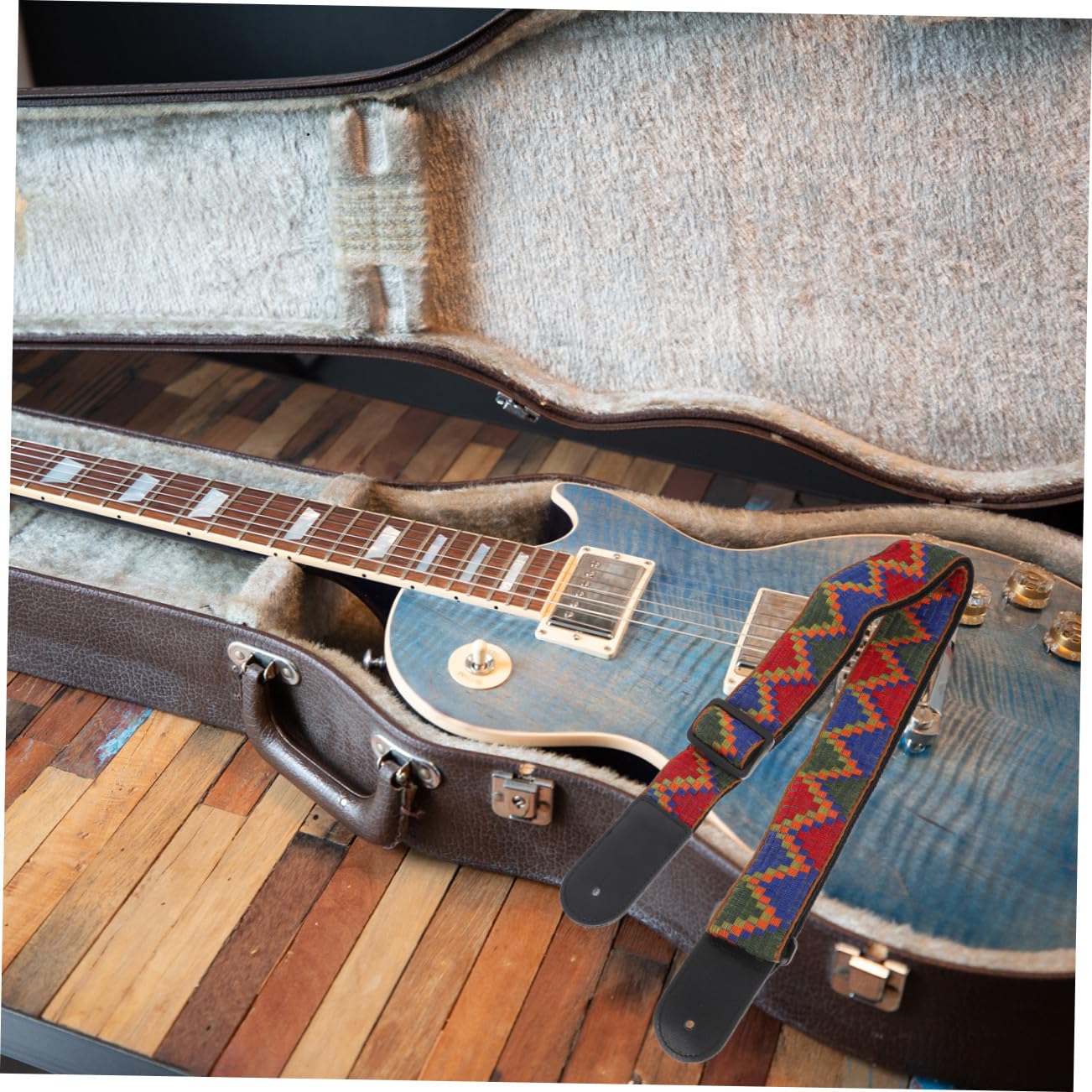 VICASKY 3 correas de guitarra bohemias hechas de material duradero, ajustable y duradero para guitarra y ukelele, diseño de impresión de moda para músicos con estilo