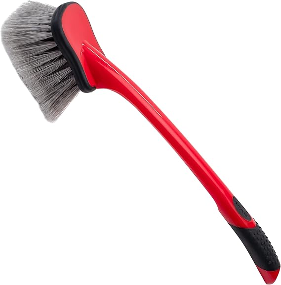 Mothers Wheel Brush with Long Handle and Soft Bristles for Car