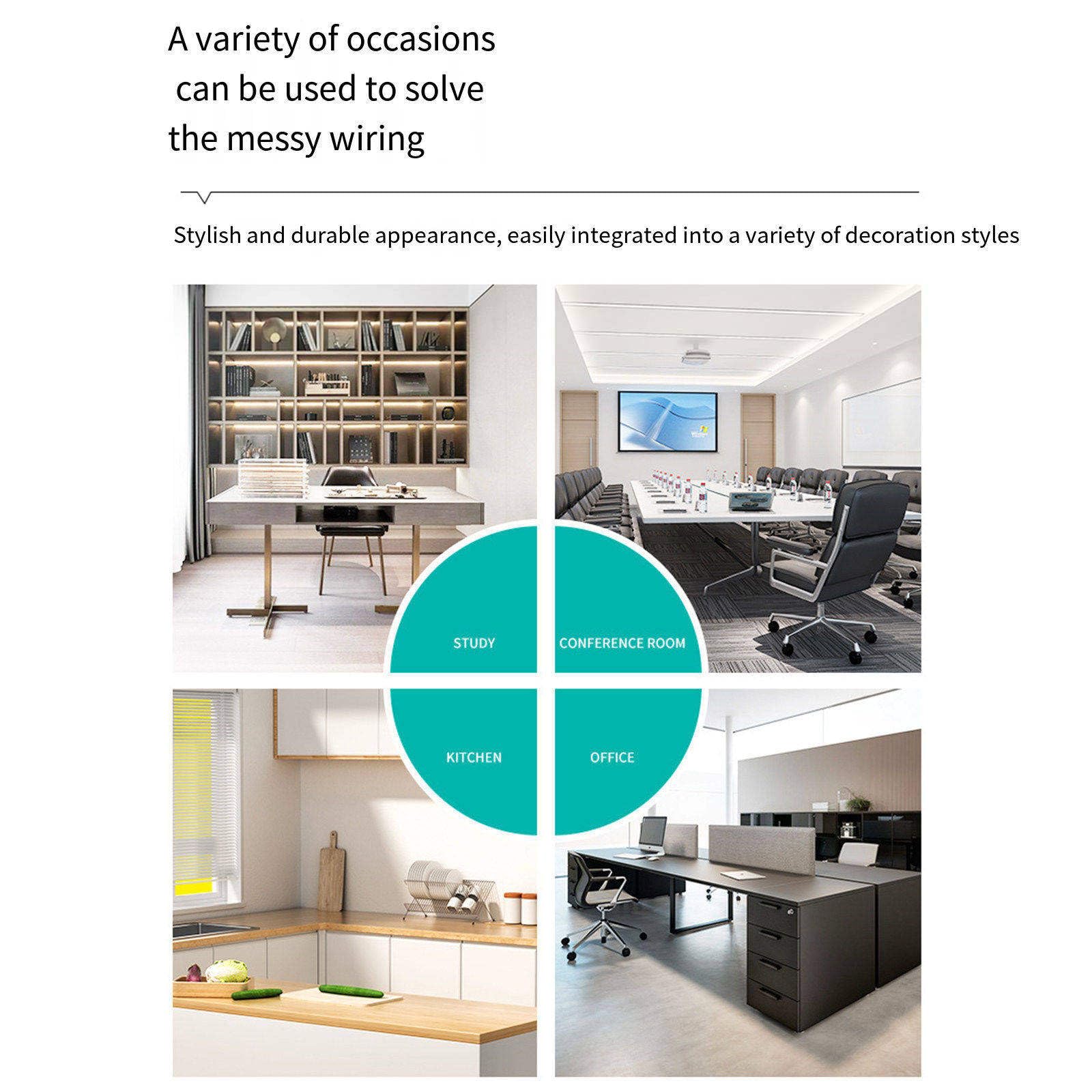 Presa elettrica pop-up con 3 prese universali, ricarica wireless e porte per caricabatterie B+Type-c per casa, ufficio, cucina, piani di lavoro, scrivania,White