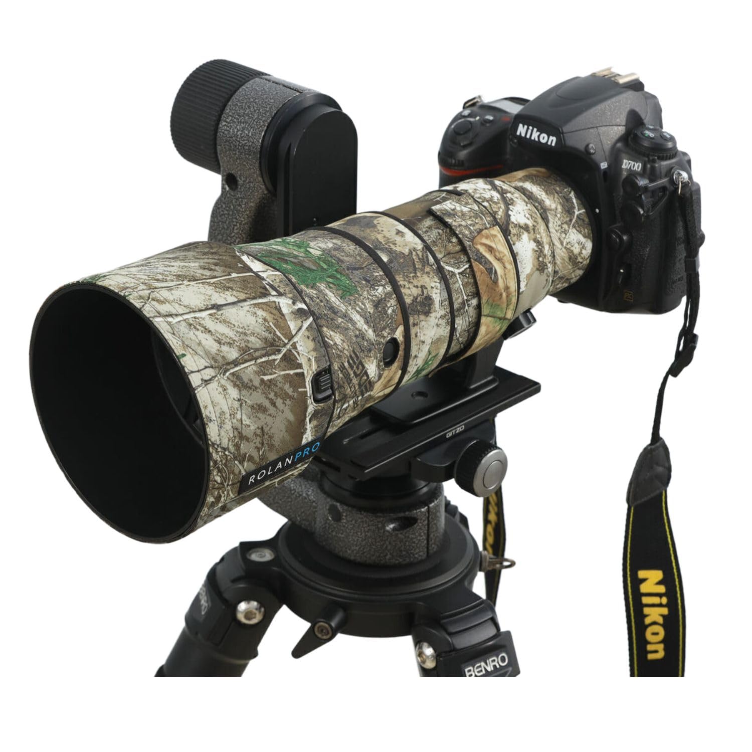 ROLANPRO Housse de Protection Imperméable pour Nikon AF-S 500mm f/5.6E PF Ed VR, Protection Intégrale - #27 Jungle
