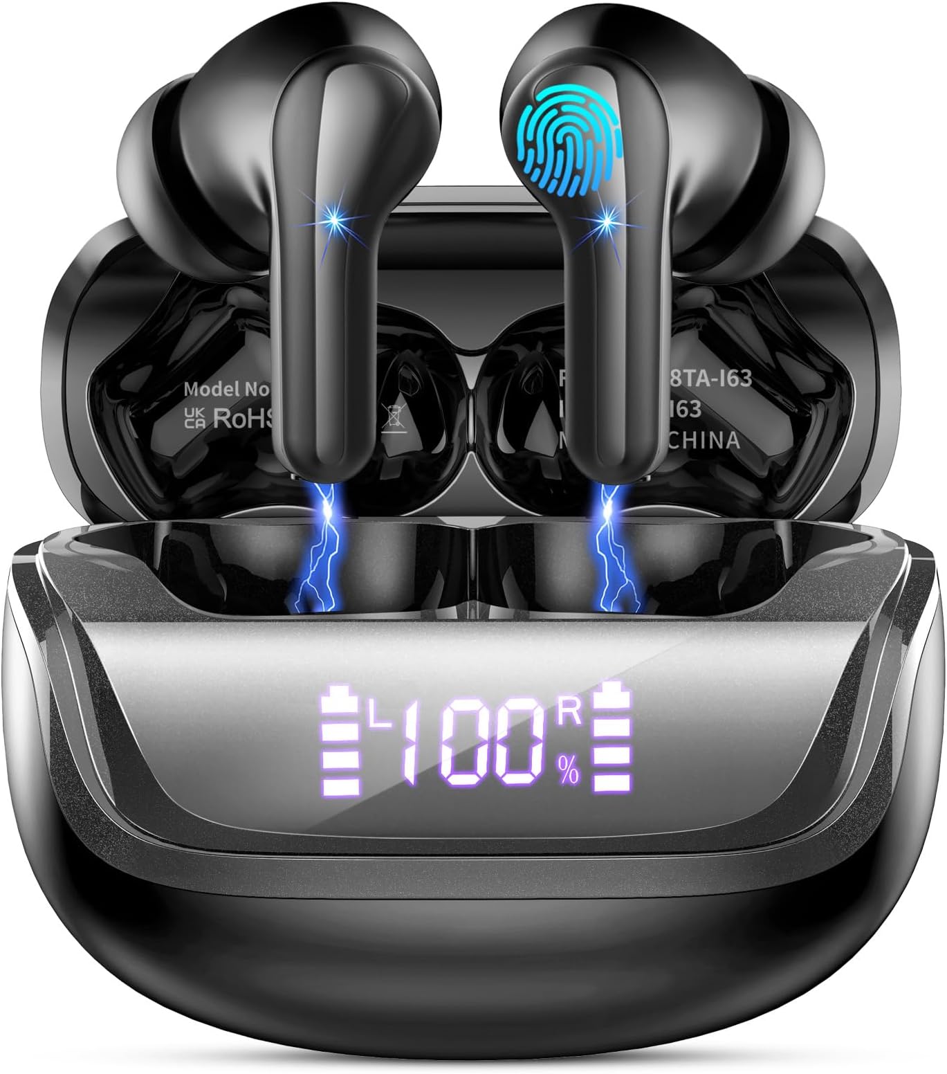 Écouteurs Sans Fil, Bluetooth, IPX7, étanche, Casque Stéréo 3D Avec 24 Heures De Lecture, Suppression Du Bruit, Microphone Intégré Pour Android/iPhone/Samsung