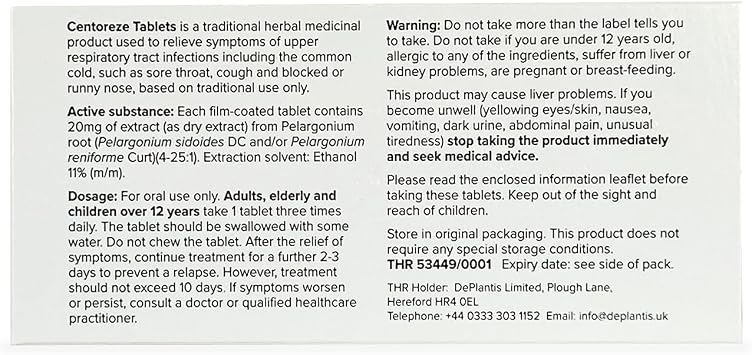 A Herbal Medicine for the Relief of Common Cold Symptoms.