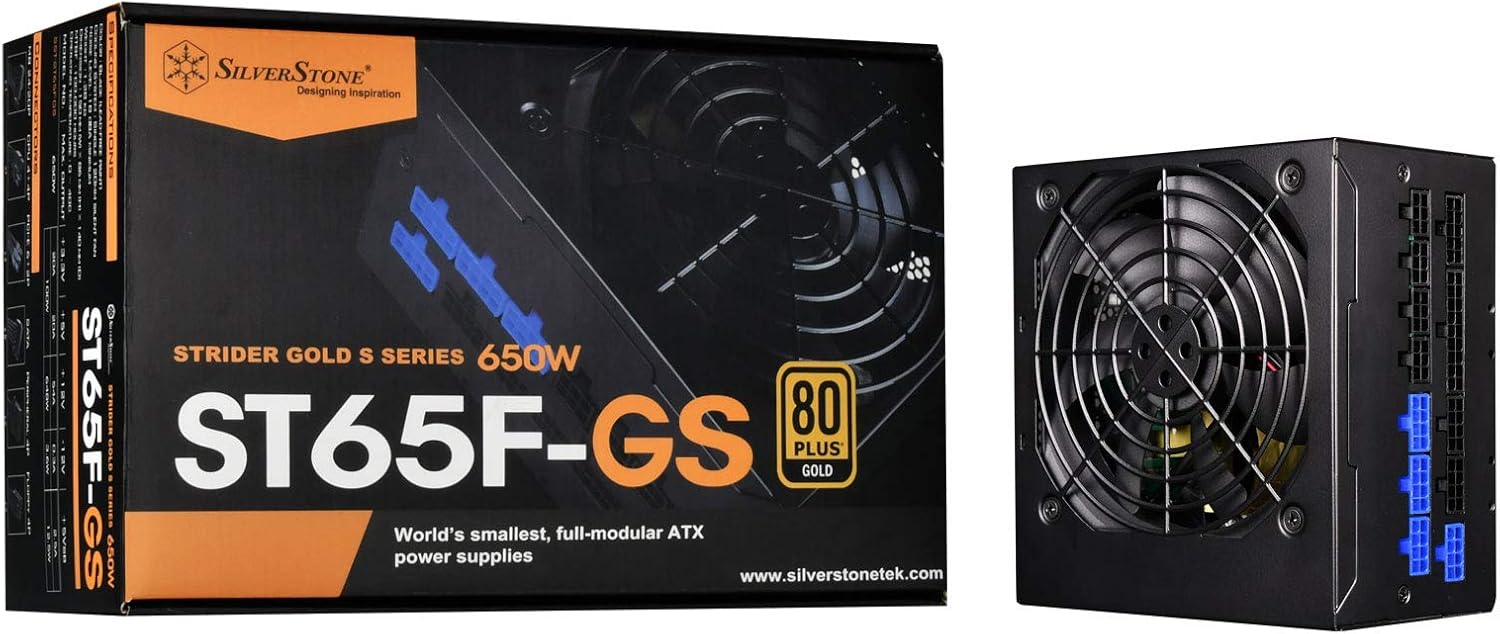 SilverStone SST-ST65F-GS Power Supply and retail box