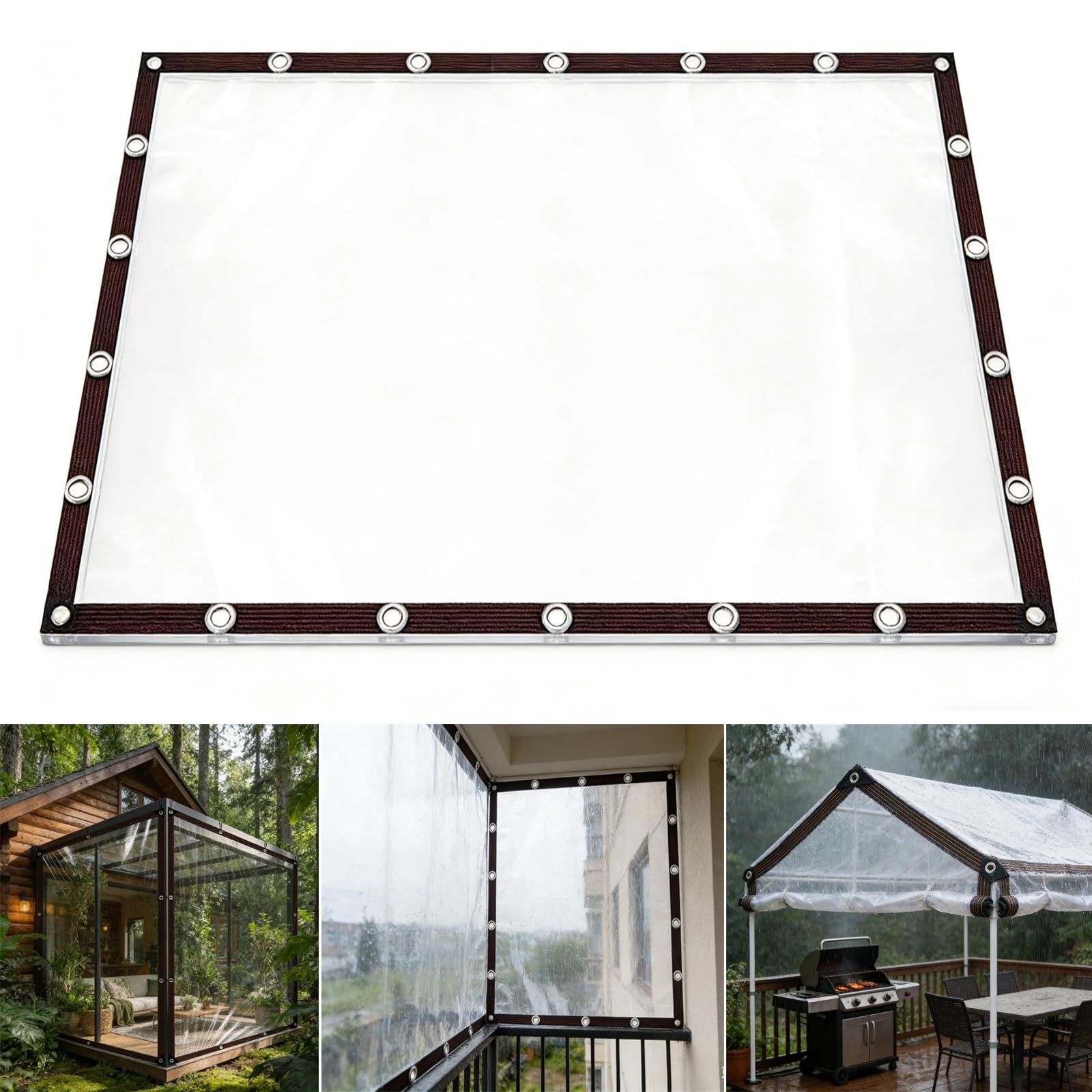 Lona con ojales impermeable 170x340 protectora contra rayos UV y moho para camión 1
