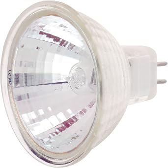 Satco S1992 20 Watt MR16 Halogen GX5.3 Base 24 Volt Clear FL 36 Beam Pattern No Harmful Ultraviolet Rays Light Bulb, With Lens