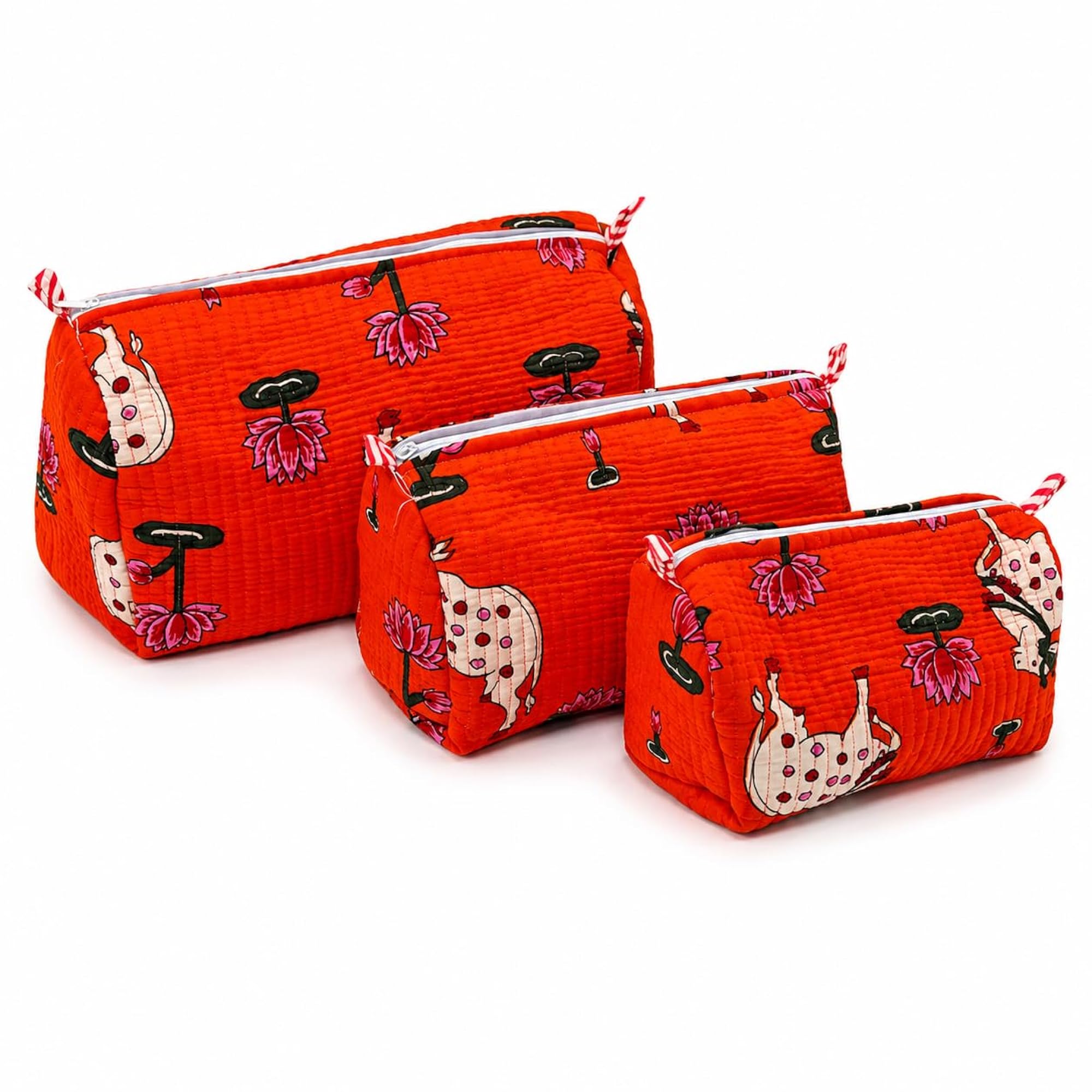 Set of 3 Multipurpose Pouches for Cosmetic & Makeup