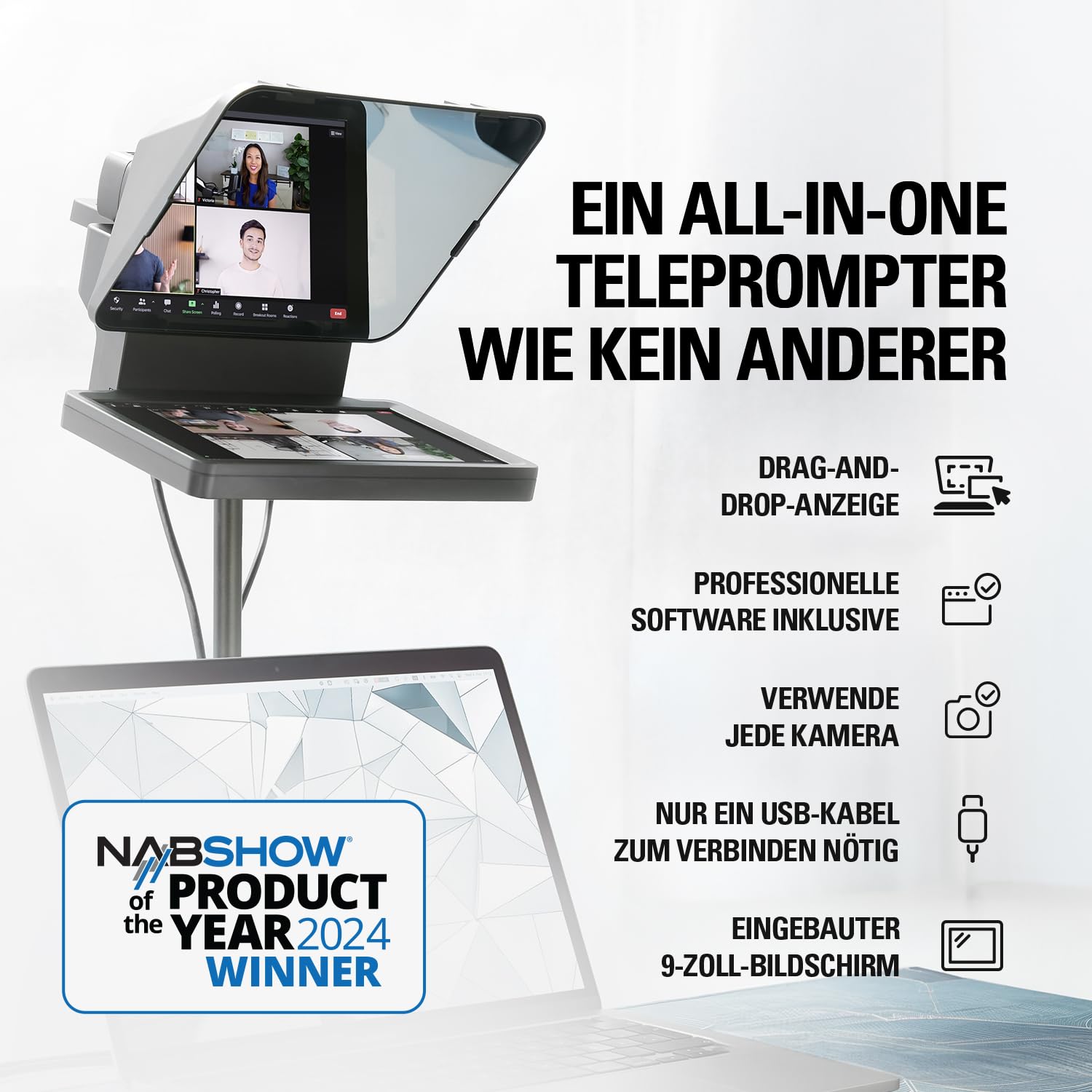 Elgato Prompter Teleprompter mit integriertem Monitor für Streamer und Videomaker - Dettaglio