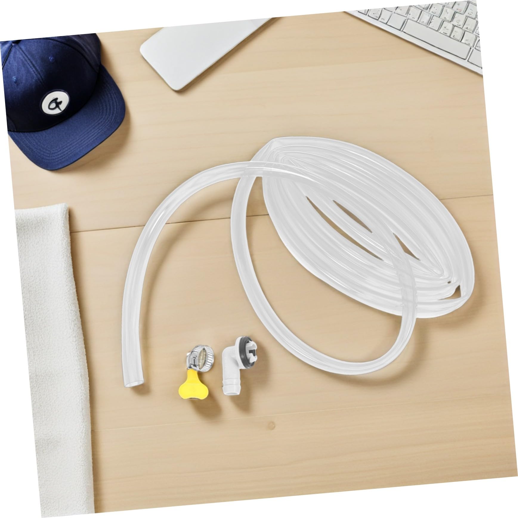 Kit Scarico Condensa Condizionatore 2 Pezzi Pvc con Raccordo | Unità Esterna, Installazione Rapida, Flusso Acqua Efficiente, Vacanze Estive
