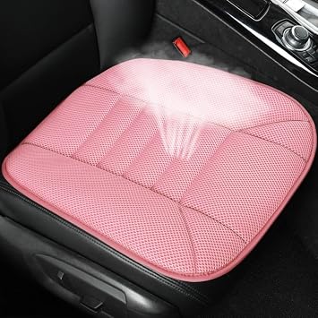 Mesh Car Seat Cushion for Driving, Summer Cooling Breathable 3D Air Car Seat Pad for SUV Pickup Truck Or Office Chair Pink