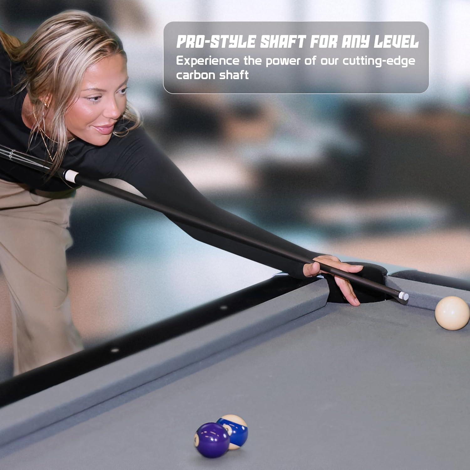 Big Cat Carbon Fiber Pool Shaft – Aerospace-Grade Carbon, Japanese Style Tip, 30” Length, Premium Billiard Carbon Shaft for Adults – 11.8mm and 12.4mm, 5/16 x 18, Carbon Fiber Shaft