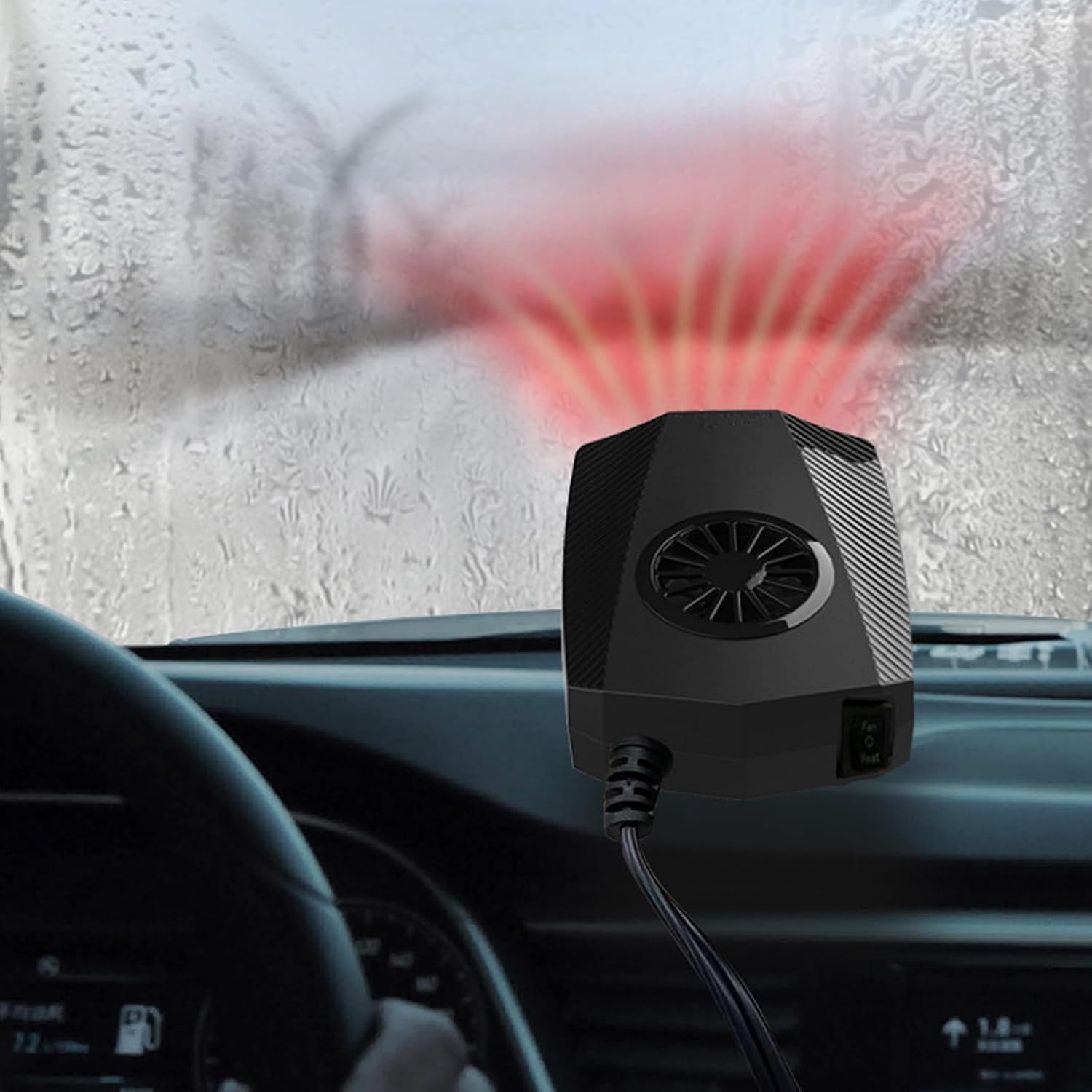 Portable Car Heater | Portable Defogger | Small Adjustable Heater Fan For Windshield,For Truck Sedan Scooter Pickup RV SUV Camping Winter Travel By
