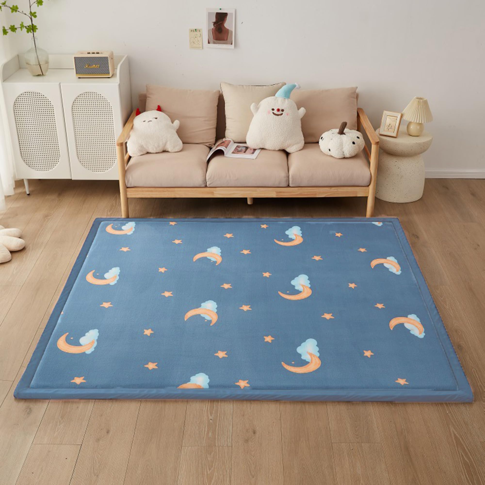 Tapis de chambre enfant grand et lavable pour un espace de jeu sain