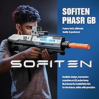 Vista 2 de Lanzador Automático de Bolas de Gel de Alta Velocidad de 180+FPS con Elegantes Luces de Funcionamiento y Rondas, Pistola Lanzadora de Juguete