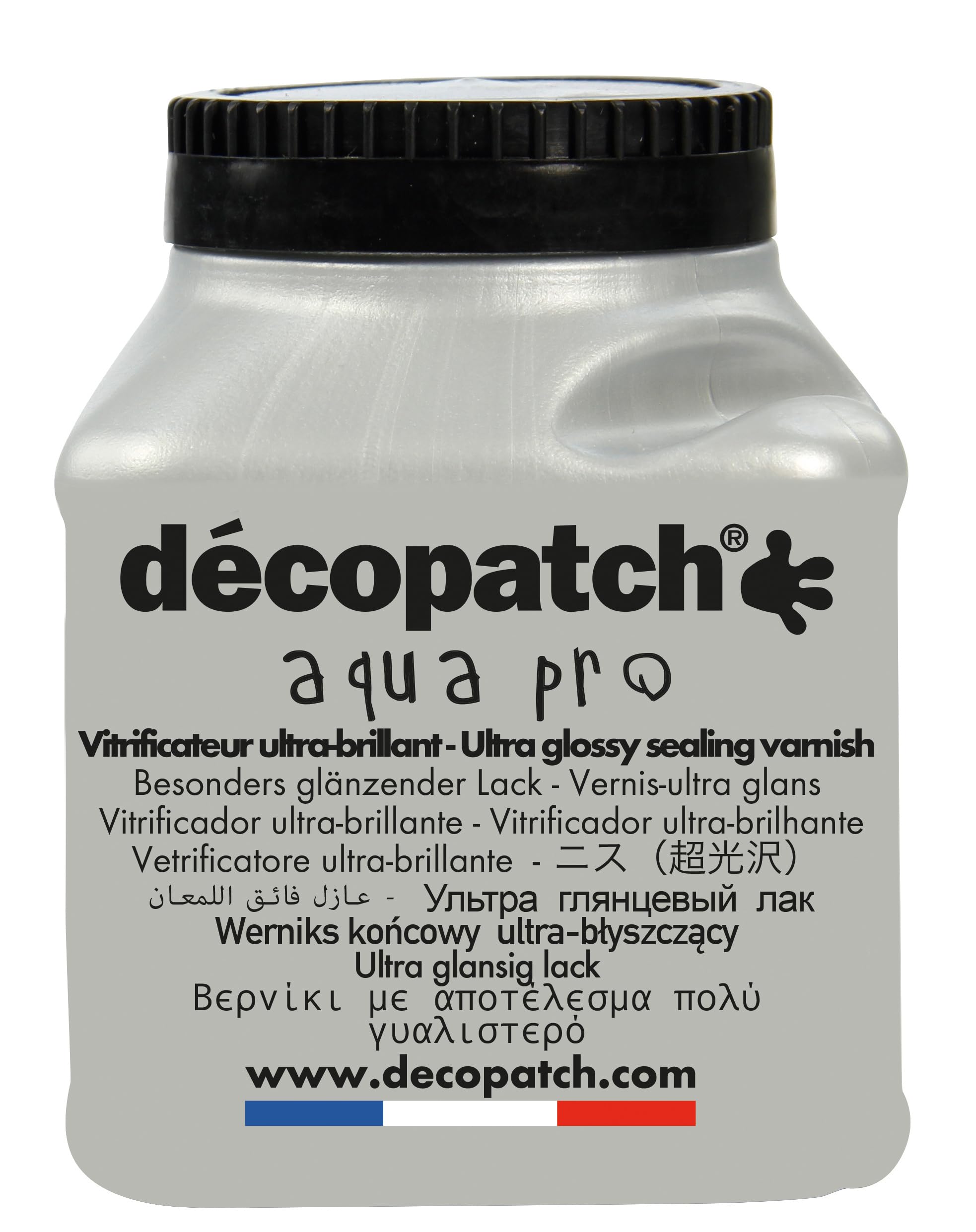 Decopatch VAUB180AO - Un vasetto di vernice vetrificante aquapro 180 ml, Brillante