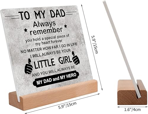 Miniatura 5 de Regalos de Navidad para papá de parte de la hija, regalos para papá, placa acrílica, regalos de Navidad para papá, letrero decorativo para el hogar,
