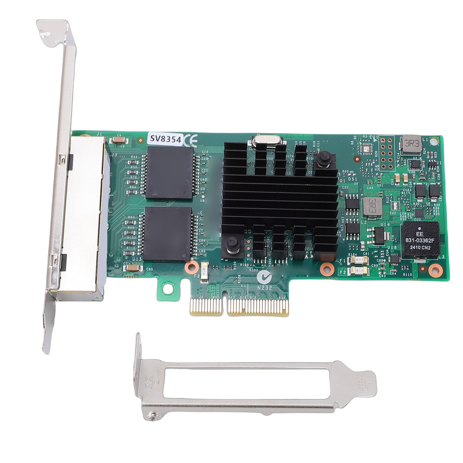 Scheda di Rete Gigabit Ethernet PCI Express da 1000 Mbps Controller 350AM4 Efficiente per Server Desktop, Adattatore di Rete PCIE per Data Center e Sistemi di Visione Artificiale